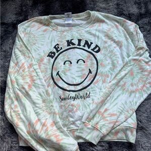 SmileyWorld Be Kind Tie-Dye Sweatshirt
